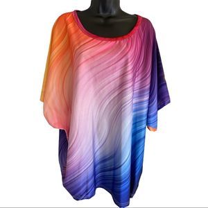 LoveU.Dear multicolored shirt - size 2X It gathers on the sides.